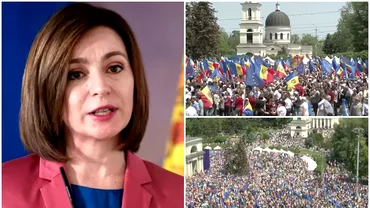 Zeci de mii de oameni au iesit in strada la Chisinau pentru a transmite un mesaj proeuropean Maia Sandu Pana in 2030 in Uniunea Europeana