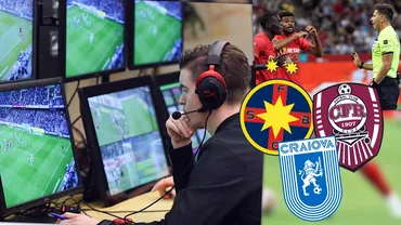 VAR a intervenit decisiv in meciurile granzilor CFR FCSB si Universitatea Craiova Ce echipe au fost avantajate de folosirea arbitrajului video