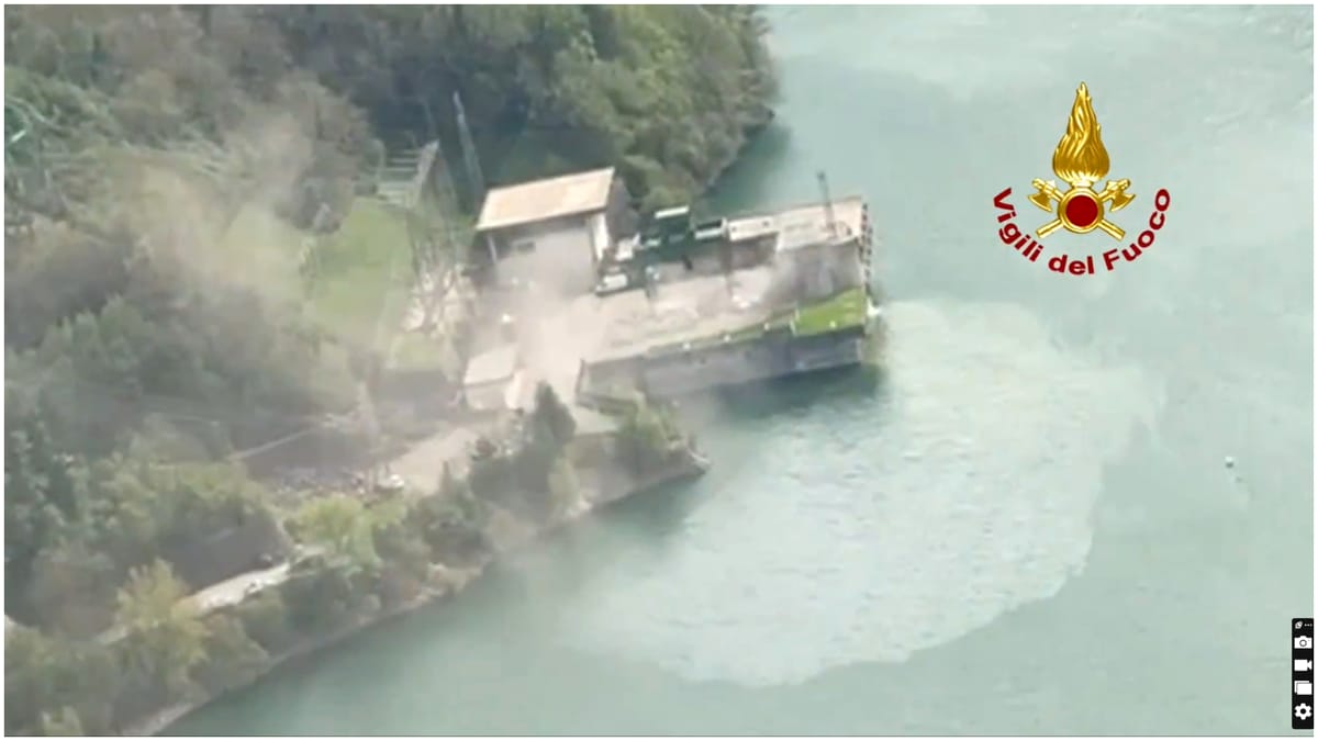 Alertă în Italia. O hidrocentrală a explodat, iar patru persoane au murit și cinci sunt date dispărute