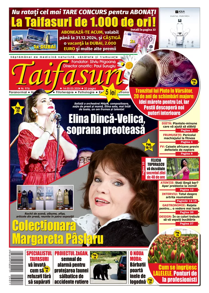 coperta 1 a revistei Taifasuri 976, Margareta Paslaru si Elina Dinca-Velica