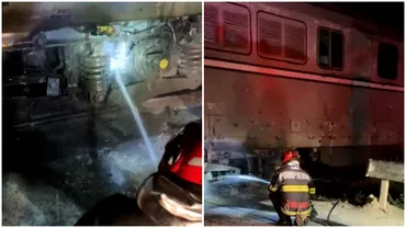 Locomotiva unui tren de pasageri a luat foc in Bihor Zeci de oameni erau in vagoane