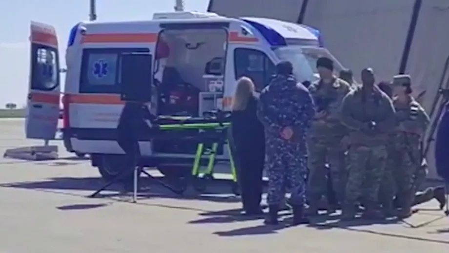 Incident la baza militara Mihail Kogalniceanu Un soldat american a lesinat in timpul discursului ministrului Vasile Dincu