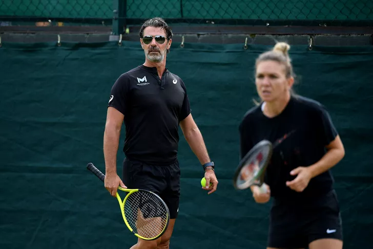 Patrick Mouratoglou şi Simona Halep la Wimbledon