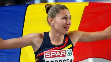 Claudia Bobocea in lacrimi dupa prima medalie europeana indoor a atletismului romanesc in ultimii 8 ani Gabriel Bitan si el pe podium
