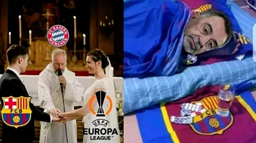 Barcelona tinta ironiilor pe internet dupa retrogradarea in Europa League Creativitatea internautilor a depasit barierele