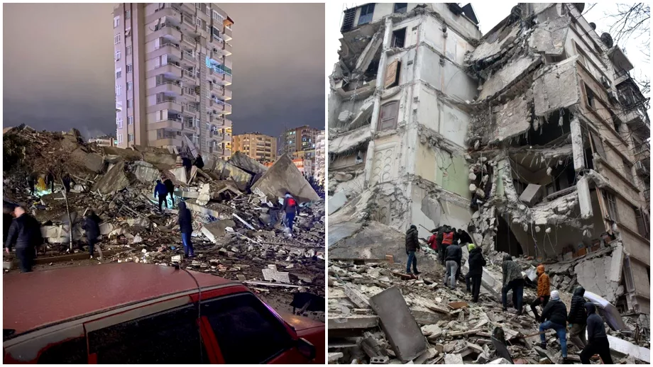 Video Imagini dramatice din Turcia Cum sa simtit seismul de 78 Momentul prabusirii unui bloc