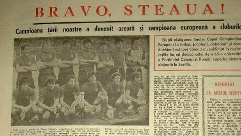 7 mai 1986 cronica unei seri unice Ce scria marele Ioan Chirila in ziarul Sportul  cui ia fost dedicata victoria