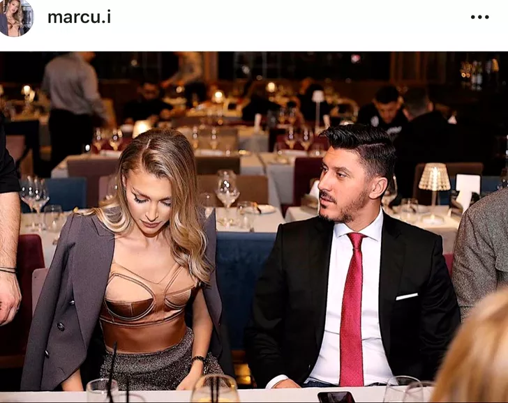 Ioana Marcu și Ciprian Marica, la o masă, în restaurant
