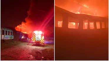 Video Incendiu pe Calea Giulesti 12 vagoane au fost cuprinse de flacari Update