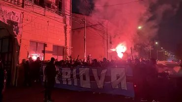 Fanii FC U Craiova au facut prapad in Sfantu Gheorghe inaintea meciului cu Sepsi Au vandalizat blocurile Foto exclusiv
