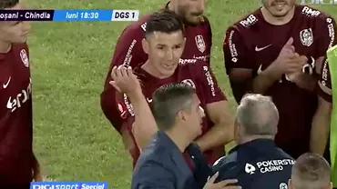 Dan Petrescu a sarit la Hoban dupa penaltyul provocat in CFR Cluj  Rapid 10 Bursucul sia mai injurat jucatorii in trecut