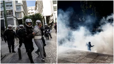 Proteste de strada in Grecia Belgia si Franta La Atena manifestantii sau batut cu fortele de ordine Video