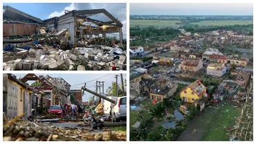 Imagini apocaliptice din Cehia dupa tornada F3 care a ucis cel putin 5 persoane si a distrus sute de cladiri Foto