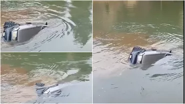 Doi minori au furat masina familiei si au cazut cu ea intrun lac Baietii sau salvat in ultima clipa