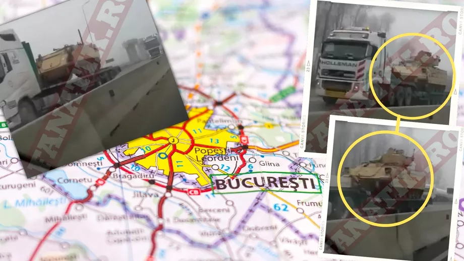 Video Convoi militar cu tancuri filmat la intrarea in Bucuresti Reactia ministrului apararii  Update
