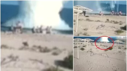 Momentul exploziei minei de război pe plaja din Odessa a fost filmat. Doi...