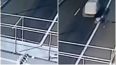Video Accident bizar pe autostrada AradNadlac Un barbat a cazut sau a fost aruncat dintro masina