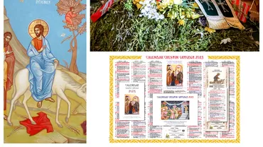 Calendar ortodox 9 aprilie 2023 Sarbatoare cu cruce rosie in calendar Floriile sau Intrarea Domnului in Ierusalim