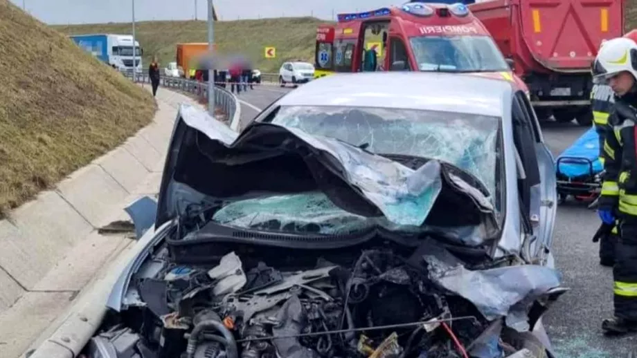 Accident mortal la iesirea de pe Autostrada A3 Un TIR sa ciocnit de o masina