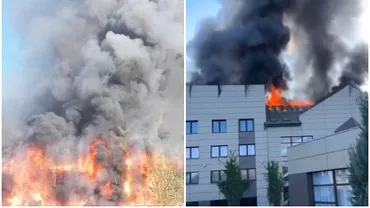 Incendiu de proportii in Dej Un hotel cunoscut din oras a ars din temelii