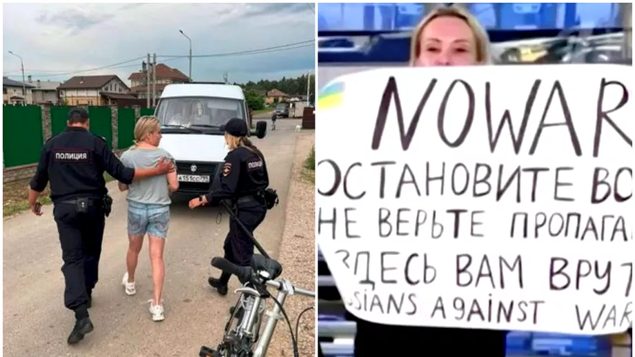 Jurnalista din Rusia care a protestat la TV fata de razboiul din Ucraina retinuta Pentru ce a fost arestata Marina Ovsyannikova