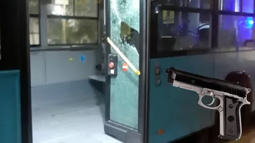 Autobuz STB plin cu calatori luat la tinta cu o arma airsoft Zeci de atacuri cu astfel de pistoale in toata tara