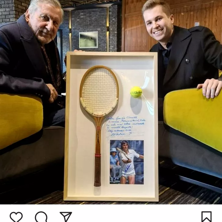 Ilie Năstase, cadou special pentru Patrick Ciocirlă, directorul turneului Transylvania Open