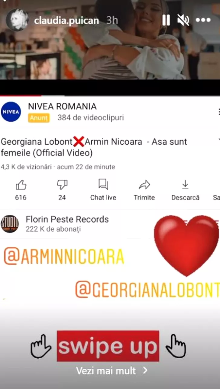 Ce a postat iubita lui Armin Nicoară 