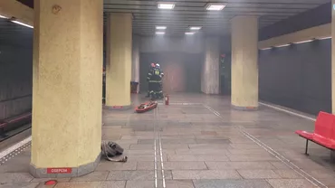Incident la metroul din Capitala O statie sa umplut de fum Calatorii au fost evacuati