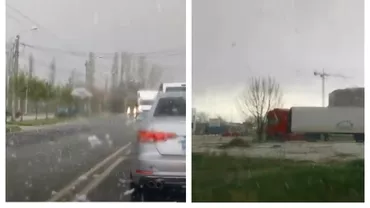 Fenomen meteo neobisnuit la Timisoara furtuna de zapada in mijloc de primavara Video