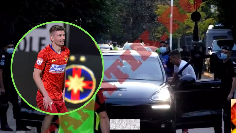 Jandarmii lau pus pe Florin Tanase sa coboare din masina Ce cautau oamenii de ordine inaintea derbyului FCSB  Dinamo Foto exclusiv