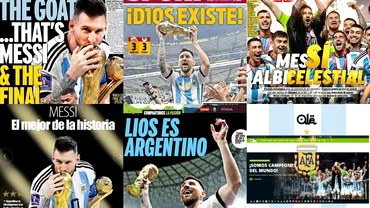 Imagini pentru istorie Succesul lui Messi cu Argentina la Cupa Mondiala pe copertile celor mai mari publicatii din lume D10s exista Foto