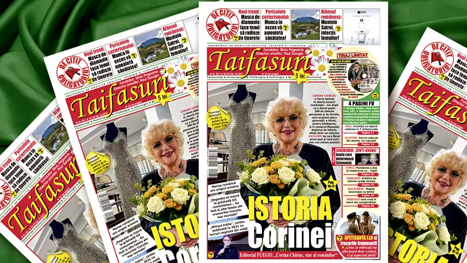 Revista Taifasuri 851 Editorial Fuego Exclusiv interviu cu fascinanta Corina Chiriac Vedete retete concurs Surprize