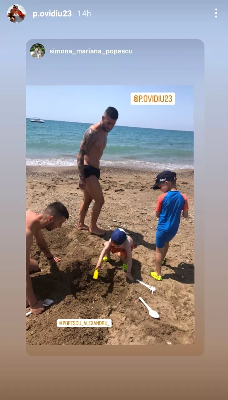 Ovidiu Popescu, vacanță în familie la mare, alături de copii