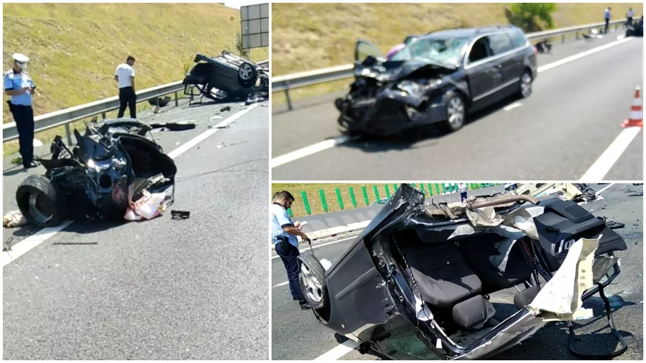 Grav accident pe Autostrada Soarelui Trei masini au intrat in coliziune Politia a intervenit