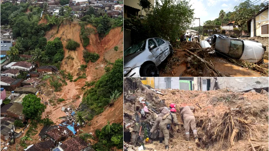 Inundatii si alunecari de teren catastrofale in Brazilia cel putin 84 de morti si 56 de disparuti Video