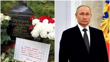 Bilet lasat pe mormant parintilor lui Putin Mesajul a devenit viral Fiul vostru e obraznic si vrea sa arunce scoala in aer
