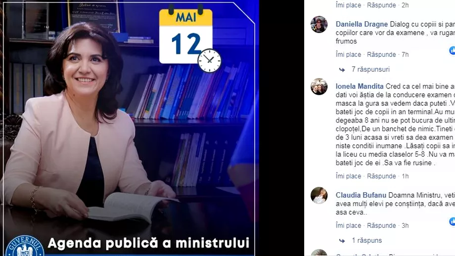 Acuze dure la adresa ministrului Educatiei De ce sterge Monica Anisie comentariile rautacioase de pe Facebook