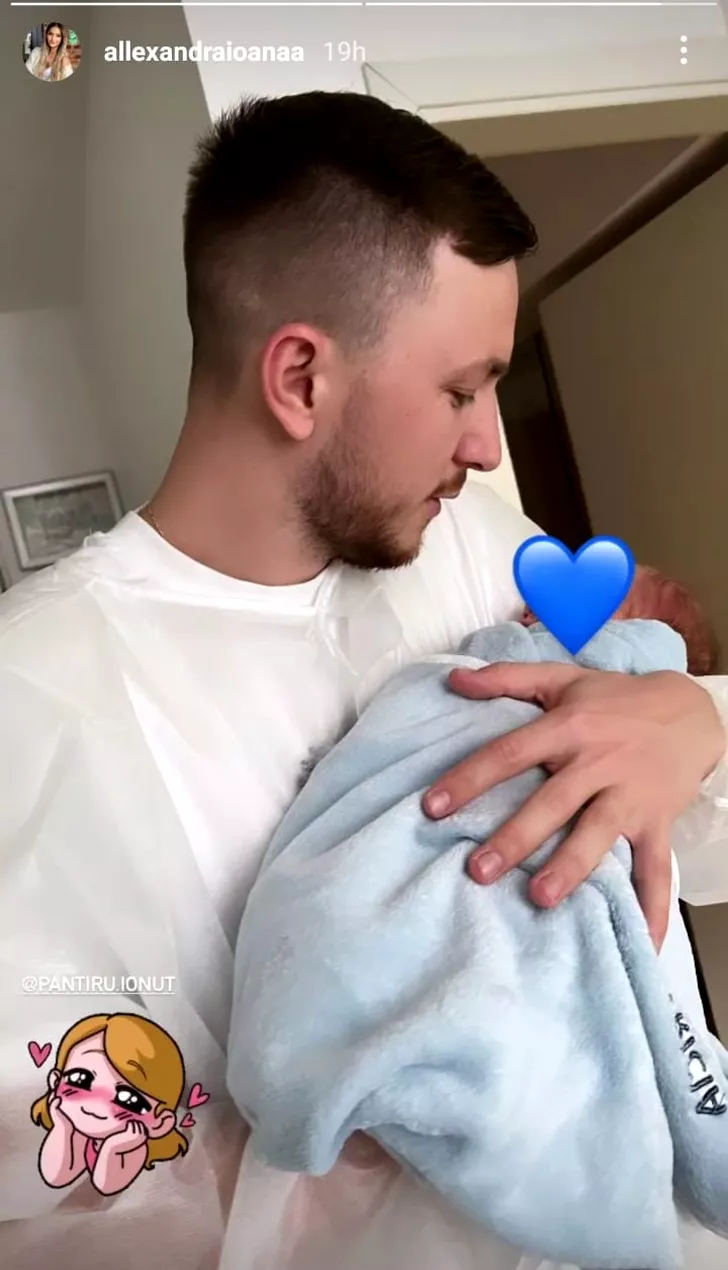 Ionuț Panțîru își ține copilul în brațe pentru prima oară