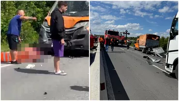 Accident mortal pe DN 6 Angajati de la Drumuri Nationale loviti de un tir in timpul unor lucrari