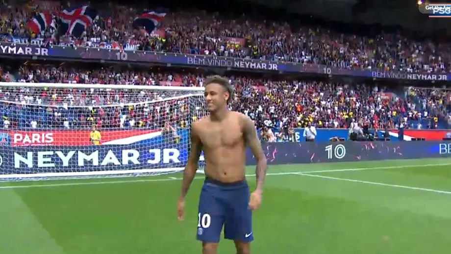 VIDEO Neymar prezentat fanilor pe Parc des Princes A fost ISTERIE