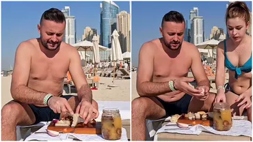 Doi romani au mancat slanina si ceapa pe o plaja din Dubai sub privirile tuturor Ce repercusiuni a avut gestul lor