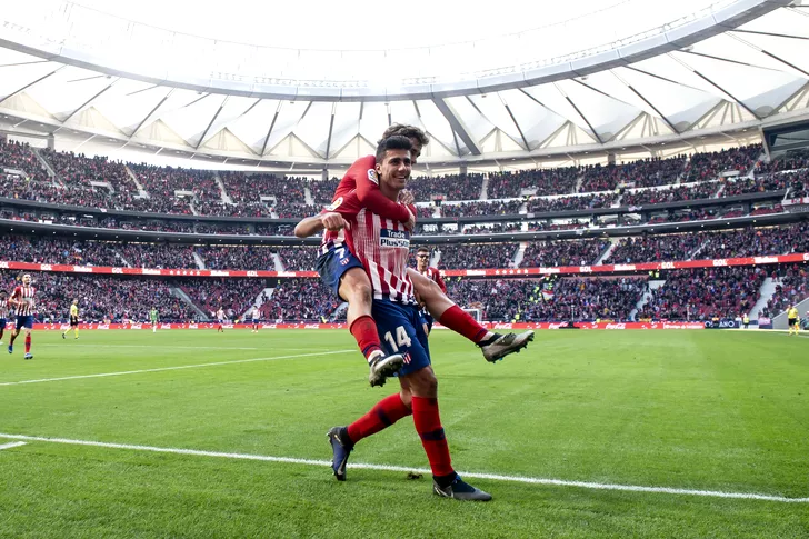Rodri Hernandez bucurându-se după un gol marcat pentru Atletico Madrid. Sursă foto: hepta.ro
