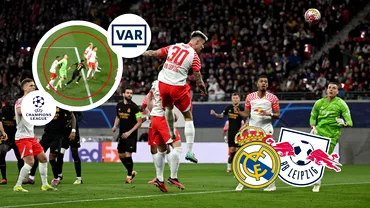 Decizie controversata in Champions League VAR anuleaza gol valabil la Leipzig  Real Madrid