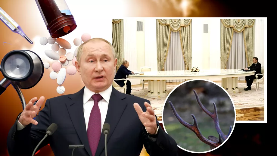 Vladimir Putin inconjurat permanent de doctori inclusiv un specialist in cancer tiroidian Face bai in extract de coarne de cerb arata o ancheta jurnalistica