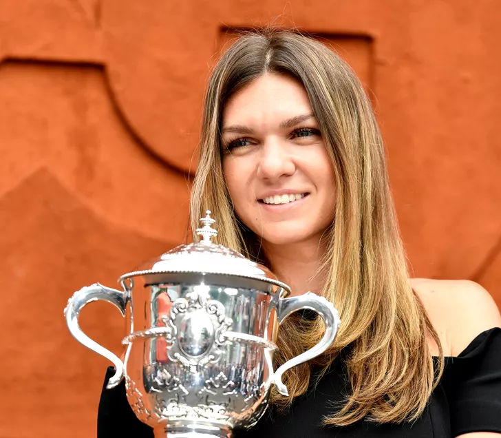 PARIS, FRANCE - JUNE 10: Simona Halep of Romania poses with championship trophy after winning her French Open finals match against Sloane Stephens (not seen) of the USA at Roland Garros Stadium in Paris, France on June 10, 2018. Mustafa Yalcin / Anadolu Agency