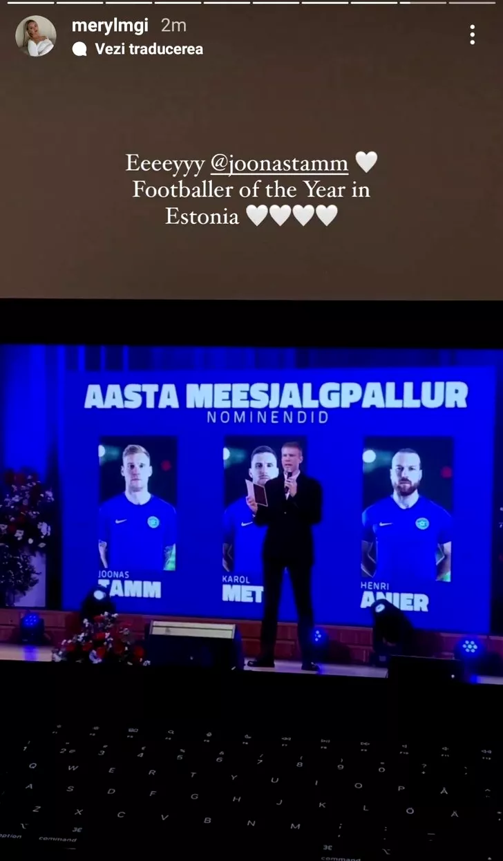 Joonas Tamm, cel mai bun fotbalist din Estonia în 2022