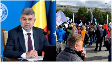 Proteste in Piata Victoriei in timpul sedintei de guvern Sindicalistii vor sa discute cu premierul Marcel Ciolacu