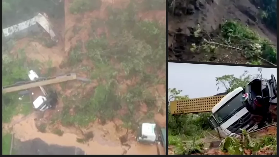 Imagini de groaza O alunecare de teren a ucis trei persoane Cum sia salvat un tata familia