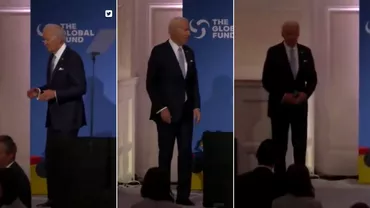 Joe Biden in centrul unui nou episod stanjenitor Nu mai gasea iesirea de pe scena Video
